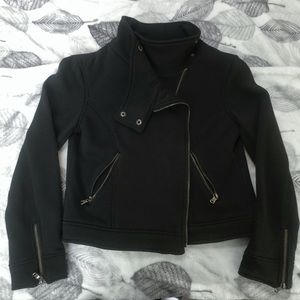 Black Biker-Style Jacket (M)
